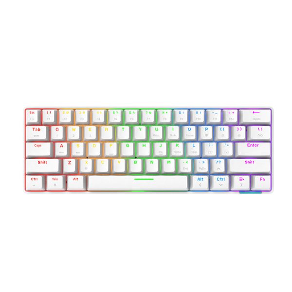 WiredBluetooth dual-mode mechanical keyboard mixed color backlit 61 keyboard (5)