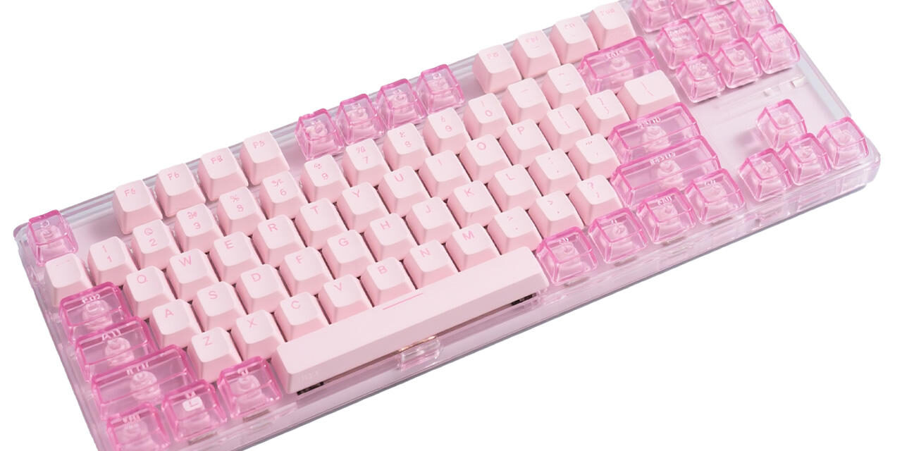 PBT translucent mechanical keyboard for gaming