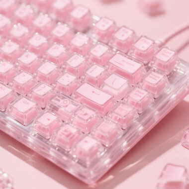 PBT translucent mechanical keyboard for gaming