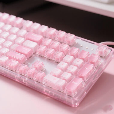 PBT translucent mechanical keyboard for gaming