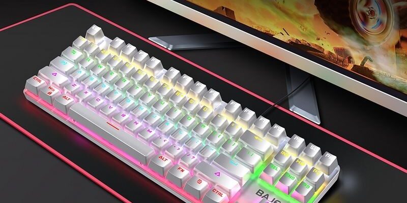 87 keys wired RGB mechanical keyboard