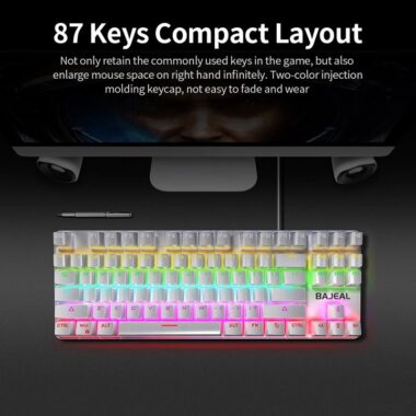 87 keys wired RGB mechanical keyboard