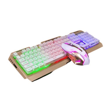 White 104-key wired gaming keyboard