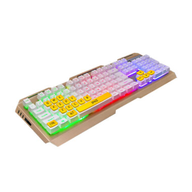 White 104-key wired gaming keyboard