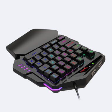 one-handed RGB gaming keyboard