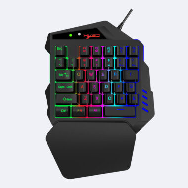 one-handed RGB gaming keyboard