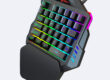 one-handed RGB gaming keyboard