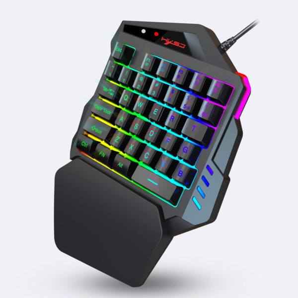one-handed RGB gaming keyboard