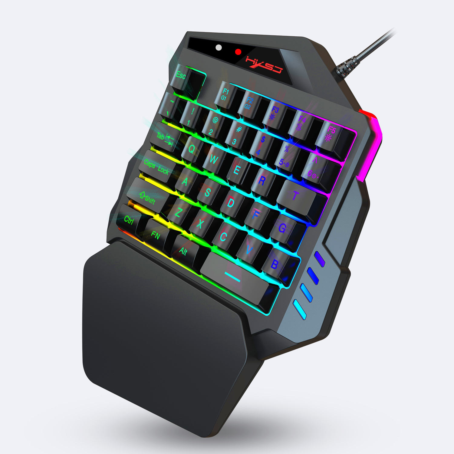 one-handed RGB gaming keyboard