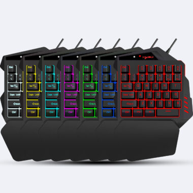 one-handed RGB gaming keyboard