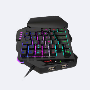 one-handed RGB gaming keyboard