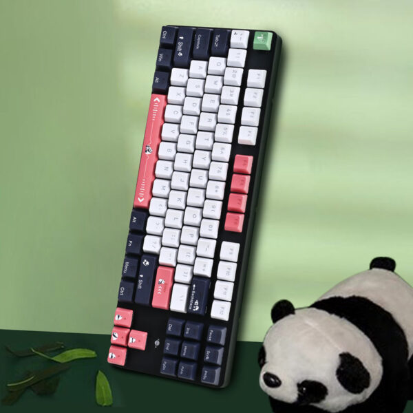 Panda keycaps 87 key wireless mechanical keyboard