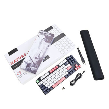 Panda keycaps 87 key wireless mechanical keyboard