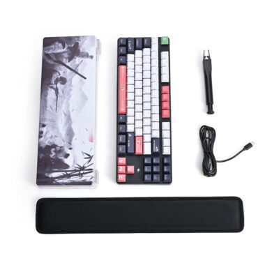 Panda keycaps 87 key wireless mechanical keyboard