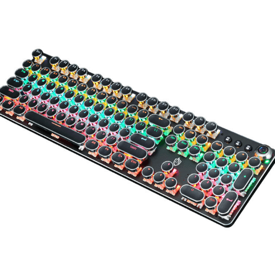 Retro electroplating punk wired mechanical keyboard