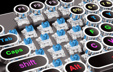 Retro electroplating punk wired mechanical keyboard