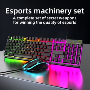 USB wired 104 key RGB backlit gaming keyboard
