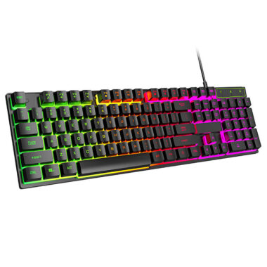 USB wired 104 key RGB backlit gaming keyboard