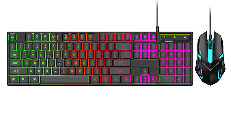 USB wired 104 key RGB backlit gaming keyboard