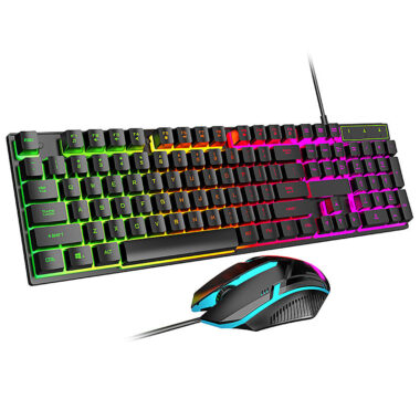 USB wired 104 key RGB backlit gaming keyboard