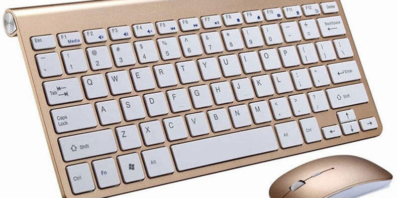 Ultra slim stainless steel wireless keyboard