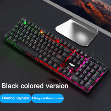 Wired mechanical gaming keyboard with RGB