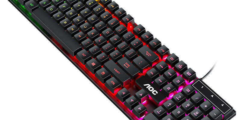 Wired mechanical gaming keyboard with RGB