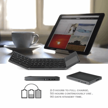 Foldable wireless trackpad keyboard