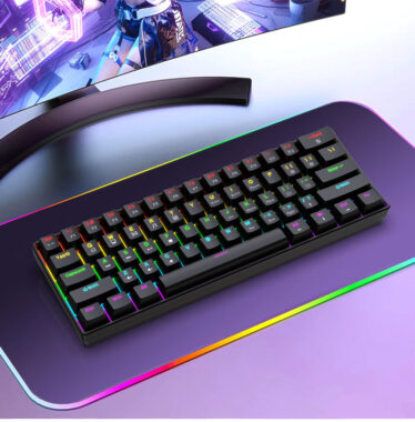 mechanical gaming keyboard with LED backlight