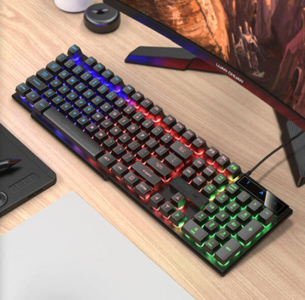 gaming keyboard with backlit LED for PC
