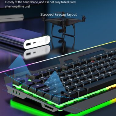 Wired mechanical gaming keyboard with Type-C
