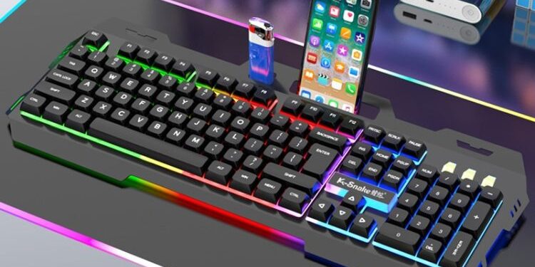 Wired mechanical gaming keyboard with Type-C